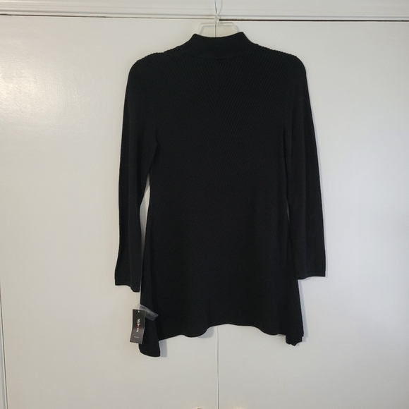 Style & Co Women's Size Small Ribbed  Mock Neck  Sweater  Black Long sleeved NWT - Picture 2 of 14